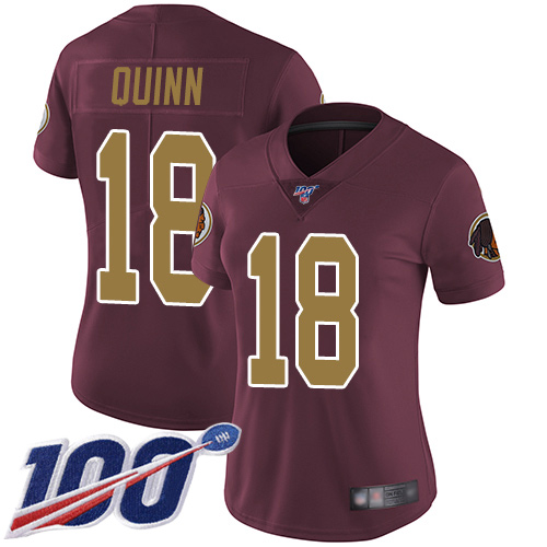 Washington Redskins Limited Burgundy Red Women Trey Quinn Alternate Jersey NFL Football #18 100th->washington redskins->NFL Jersey